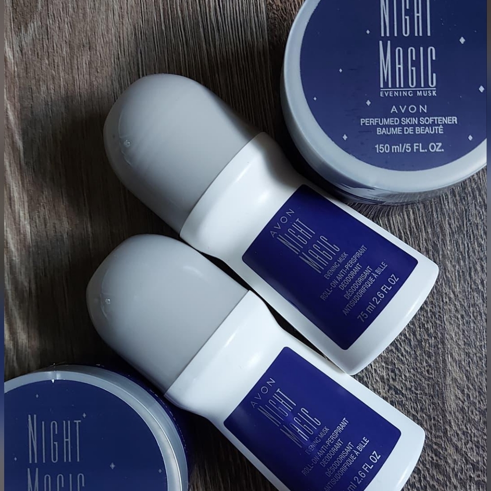 Avon Night Magic Skin Softener & Deodorant Bundle